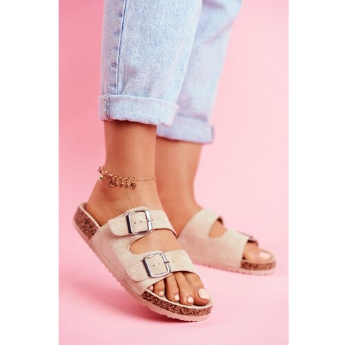Kesi Women's Slides On Corck Beige Si Senor Cene