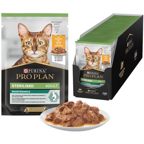 Pro Plan PURINA Vlažna hrana za sterilisane mačke Piletina 85g PAKET 24/1 Slike