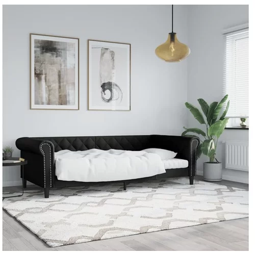 vidaXL Dnevni krevet crni 90 x 190 cm od umjetne kože