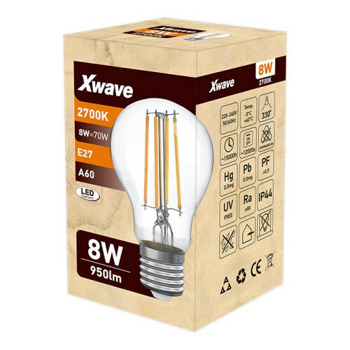  Xwave E27 8W SL-F-A8-2700K Filament Sijalica 2700K Cene