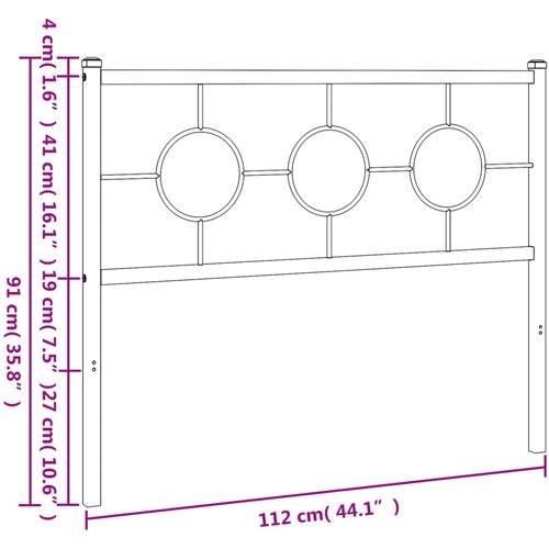 Metalno zamjensko uzglavlje bijelo 107 cm Slike