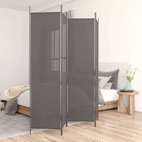 Sobna pregrada s 4 panela antracit 698 x 180 cm od tkanine Cijene