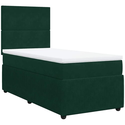 Box spring krevet s madracem tamnozeleni 90x200 cm bar&amp;scaron;unasti Slike