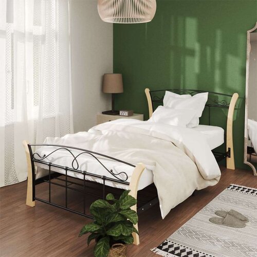  Za krevet crni metalni 100 x 200 cm Cene