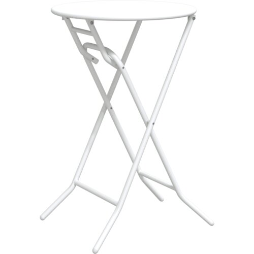 VidaXL sklopivi vrtni stol bijeli &amp;Oslash;50x72 cm čelik Slike