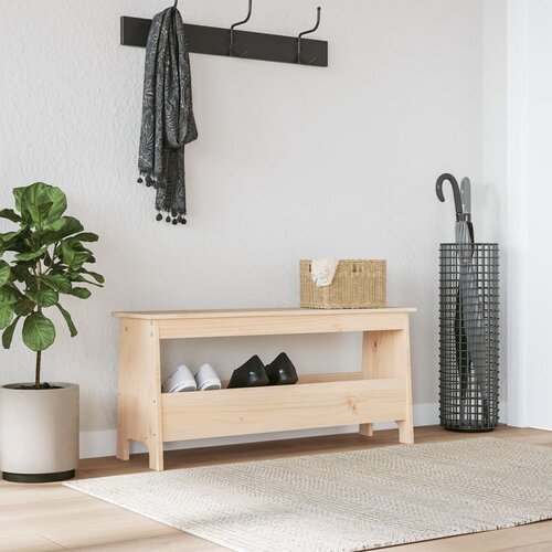  Klupa za hodnik 100x28x45 cm od masivne borovine Slike