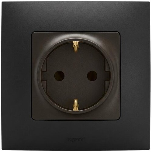 Legrand kućna utičnica sa okvirom schuko 250V/16A niloe, crna Cene