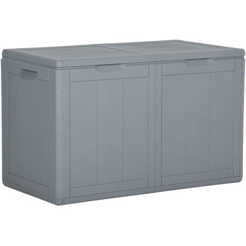 VidaXL Vrtna &amp;scaron;katla 180 L siva PP Slike