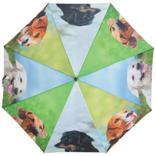 Esschert Design Dežnik z motivom psov Esschert (&amp;Oslash; 120 cm, umetna masa, les) Slike