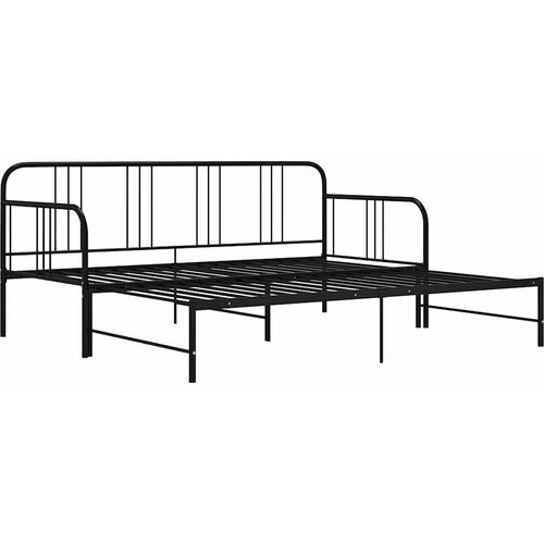  Okvir za krevet na razvlačenje crni metalni 90 x 200 cm Slike