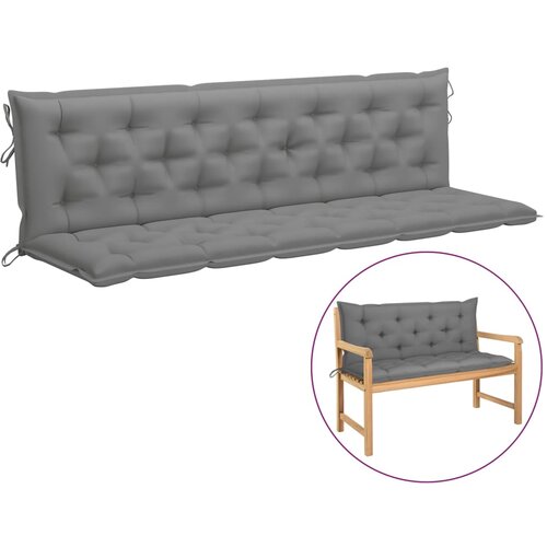 vidaXL Blazina za gugalni stol siva 200 cm blago Cene