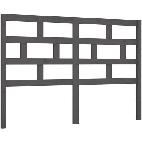 Maison Chic posteljno vzglavje - vzglavna omarica - nočna omarica sivo 166x4x100 cm trdna borovina, (21705462) Slike