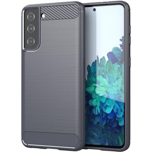 Cadorabo Samsung v krtačenem sivem - za&scaron;čitnem pokrovu, narejen iz fleksibilnega silikona TPU v videzu iz nerjavečega jekla ogljika, (20598964) Cene