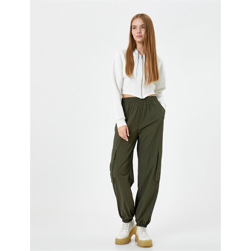 Koton Jogger Cargo Pants with Pockets and Elastic Waist Cene