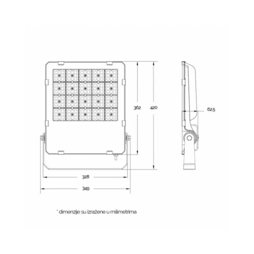 Dawn LED REFLEKTOR BR-FL200W-03Q 4000K 26000lm 90° IP65 Cene