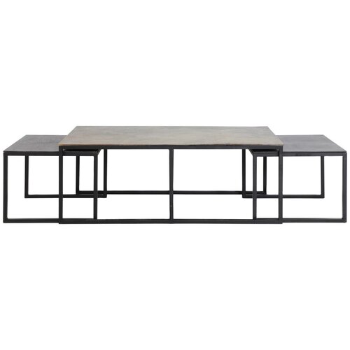 Light &amp;amp; Living Črne/bronaste kovinske mizice v kompletu 3 ks 50x120 cm Kumalu &amp;ndash; Slike