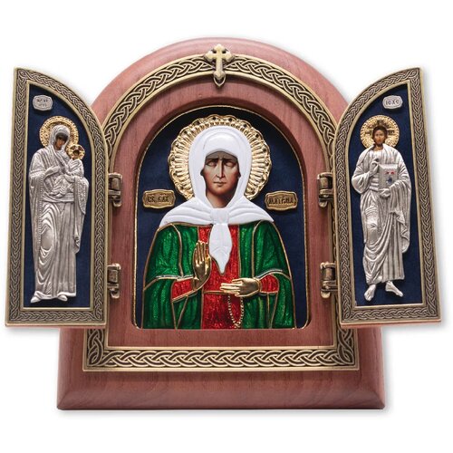  Triptih Sveta Mati Matrona, 220x255x32mm Cene