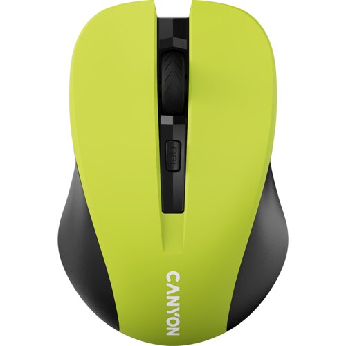 Canyon MW-1, Yellow 2.4GHz wireless optical mouse with 3 buttons, 800/1000/1200 DPI adjustable Slike