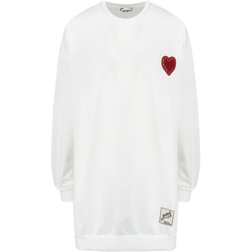 Pri Long oversize dress blouse with heart patch MARTA Cijene