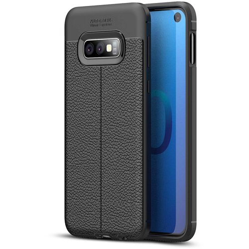 Cadorabo Case, združljiv s Samsungom v Deep Black - za&amp;scaron;čitni pokrov iz silikona TPU z plemenito imitacijsko usnjeno uporabo, (20583122) Slike