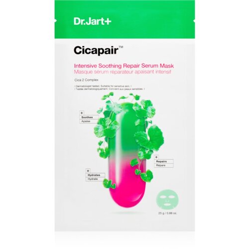 Dr.Jart+ Cicapair™ Intensive Soothing Repair Serum Mask maska iz platna z vlažilnim in pomirjajočim učinkom 25 g Cene