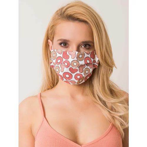 Fashion Hunters White protective mask with color print