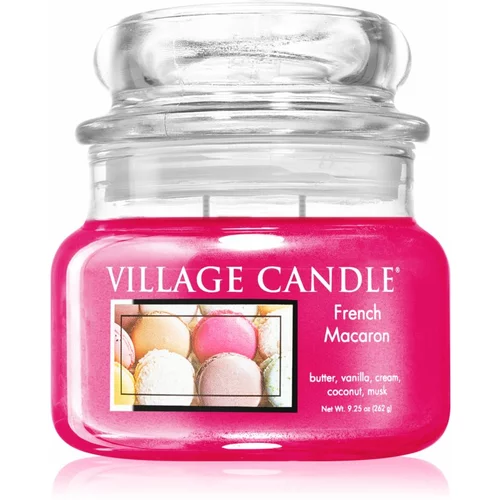 Village Candle French Macaroon mirisna svijeća (Glass Lid) 262 g