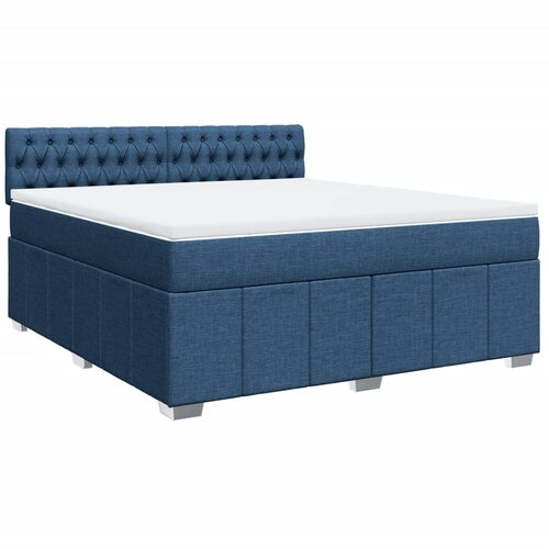Maison Chic Box spring postelja - Vzmetna postelja z vzmetnico modra 180x200 cm blago SL24656, (21879366) Cene