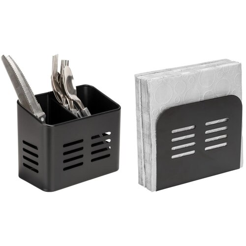 Wenko Metalni držač za pribor i salvete u setu 2 kom Black Outdoor Kitchen Baco &amp;ndash; Slike