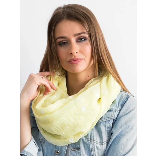 Fashion Hunters Light yellow polka dot scarf
