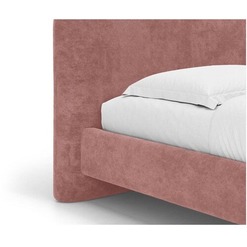 Micadoni Rožnata oblazinjena zakonska postelja z letvenim dnom 140x200 cm Vera &amp;ndash; Slike