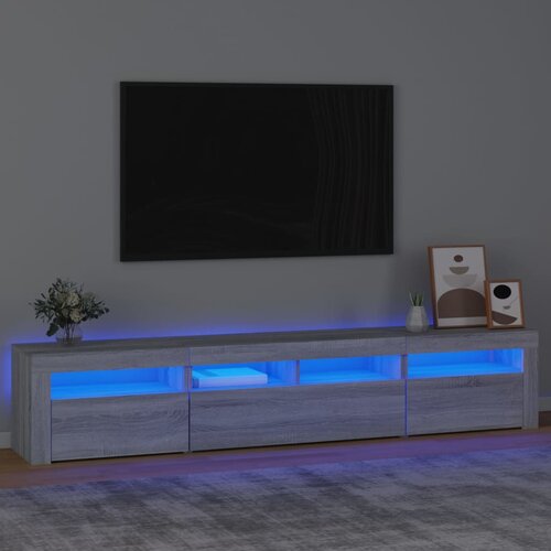TV ormarić s LED svjetlima boja hrasta sonome 210x35x40 cm Cijene