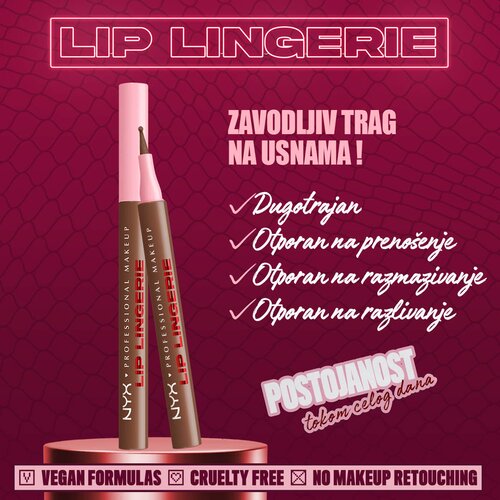 NYX Professional Makeup Lip Lingerie olovka za usne za dugotrajni efekt nijansa 06 Up To No Good 1 ml Slike