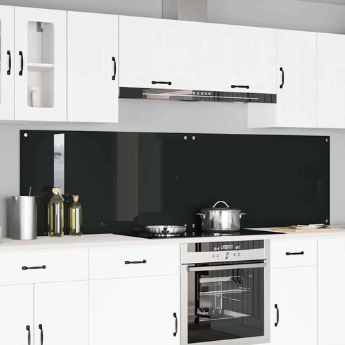 vidaXL Kuhinjski zaštita 2 pcs Crna 110 x 60 cm Cene