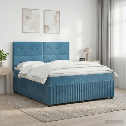  Boxspring krevet s madracem Plava 180 x 200 cm Bar&amp;scaron;un Slike
