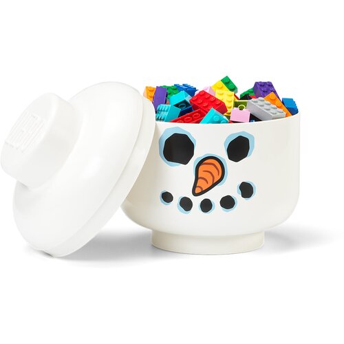 Lego Bijela plastična dječja kutija za pohranu &amp;oslash; 24x27 cm Head Snowman L &amp;ndash; Slike