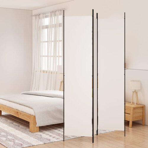 The Living Store Paravan 3-delni bel 150x220 cm blago - Paravan, (21663173) Cene