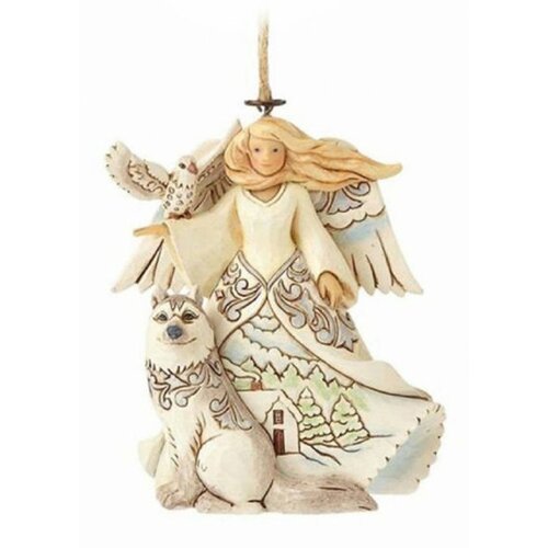 Jim Shore figura White Woodland Angel Hanging Ornament Figure Slike