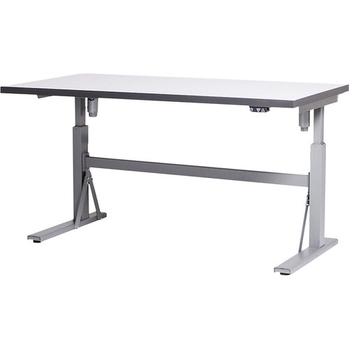 eurokraft pro Delovna miza z električno nastavitvijo višine, bela HPL-plošča, nosilnost 350 kg, ŠxG 1200 x 800 mm Cene
