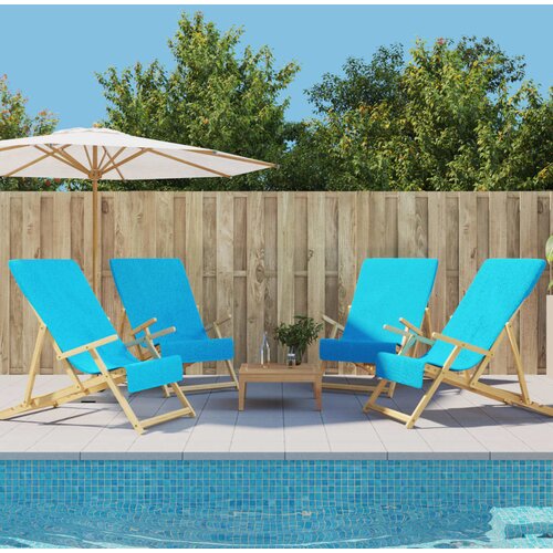 vidaXL Brisače za plažo 4 kosi turkizne 60x135 cm tkanina 400 GSM Cene