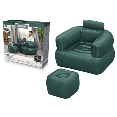 Bestway Lagana fotelja na napuhavanje Bestway 75137 - tamno zelena Cene