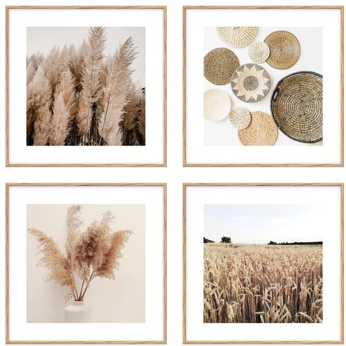 Knor Plakati v kompletu 4 kos 30x30 cm Aesthetic Slike