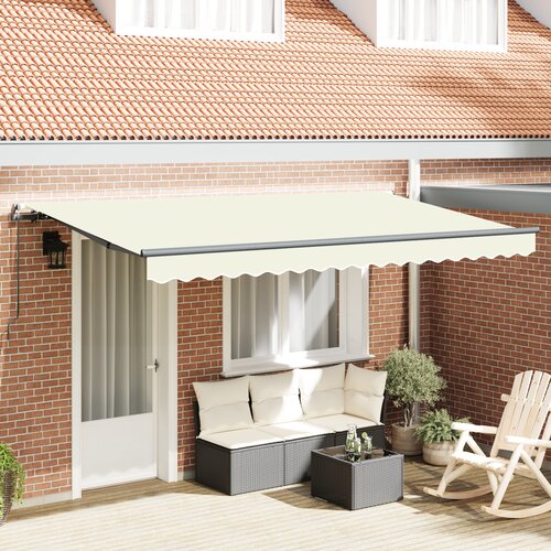 VidaXL Skrovita tenda Krem i Antracit 3 x 2 metra Slike