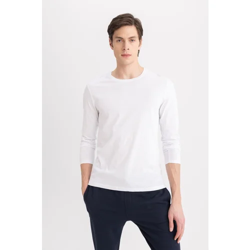 Defacto Slim Fit Crew Neck Basic Long Sleeve Pajama Top