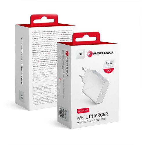  Potovalni polnilec Forcell Type-C &ndash; 3A 45W s funkcijo PD in Quick Charge 4.0 Cene