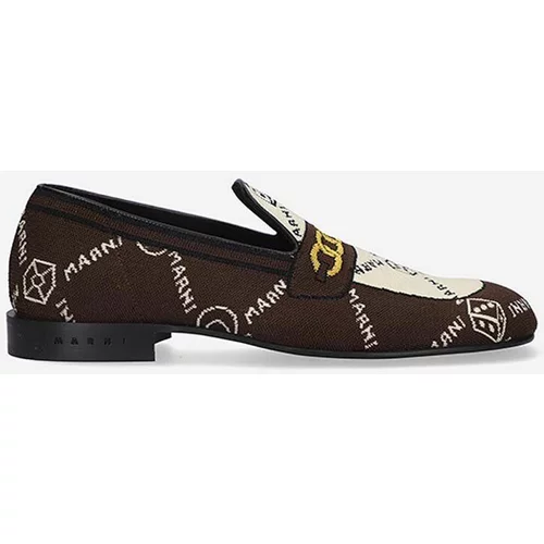 Marni Mokasinke Moccasin Shoe za muškarce, boja: smeđa, MOMR003802.P4601-brown