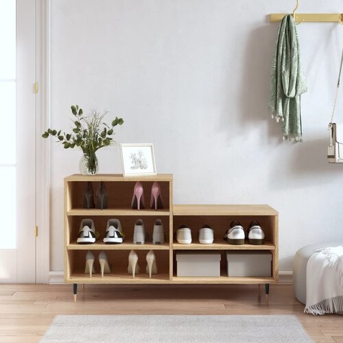  The Living Store Omarica za čevlje sonoma hrast 102x36x60 cm inženirski les - Omarica Za Čevlje, (21485555) Cene
