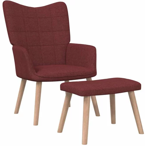  Stolica za opuštanje s osloncem za noge boja vina od tkanine