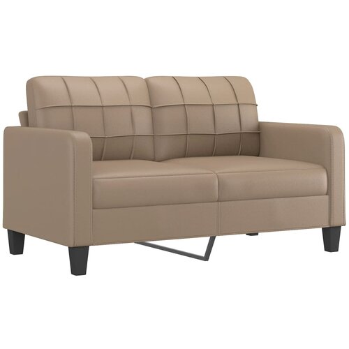  3-dijelni set sofa s jastucima boja cappuccina od umjetne kože Slike