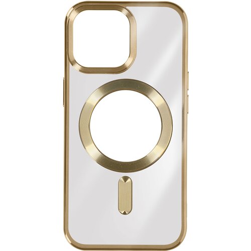 AVIZAR Silikonski ovitek MagSafe iPhone 15 Pro Chrome, serija ChroCam - zlata, (20834148) Cene
